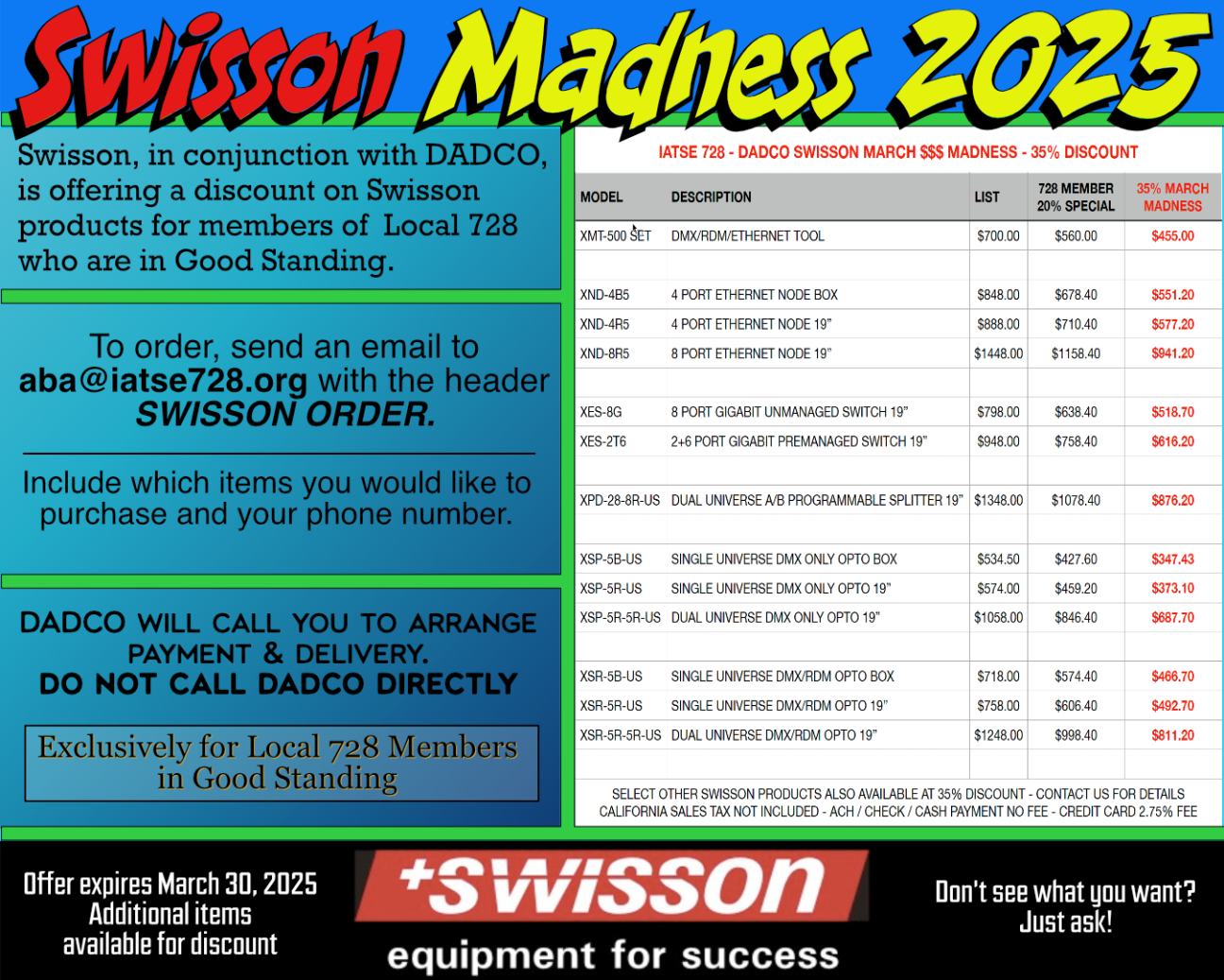 Swisson March Madness 2025