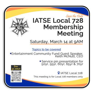 Save the Date-March Membership Meeting