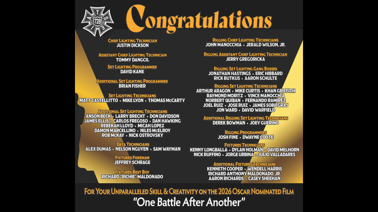 OBAA Lighting Crew Nomination