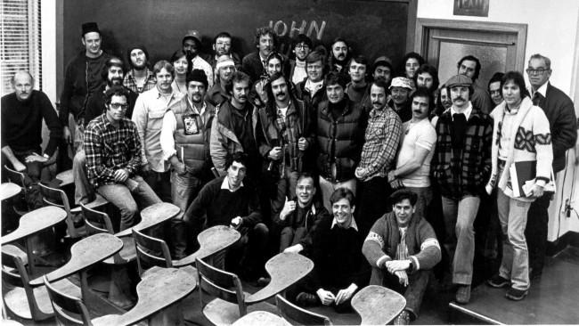 Crew including Norm Glasser, Gaffer and Rich Kamins Best Boy, Eugene, Oregon 1977