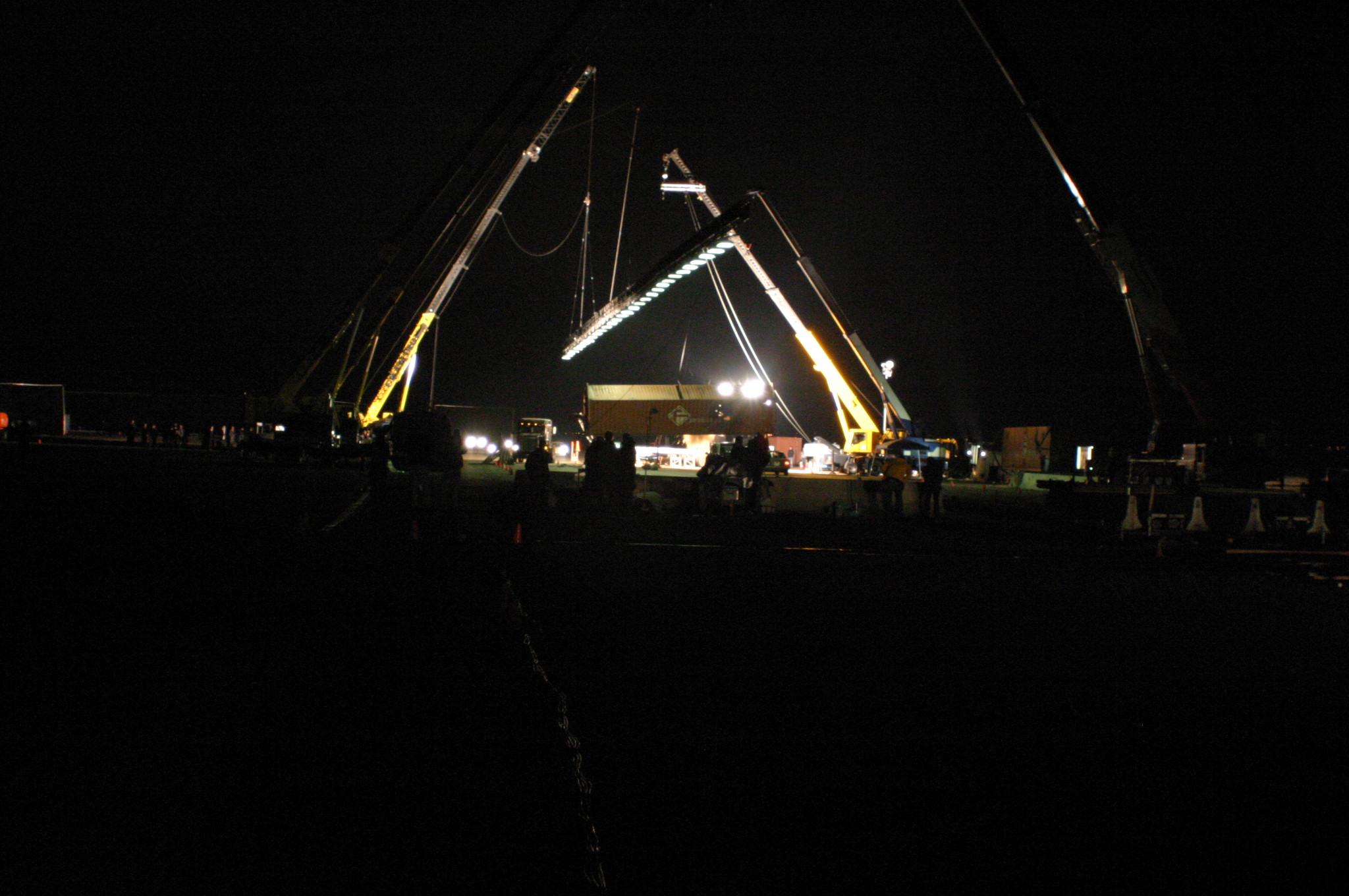 Tustin Rig event #2 at night. (Photo by Kelly D. Clear)