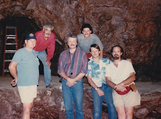 1988 lighting crew: Ed Taylor, unk., Cal Maehl - Gaffer, Scott Williman, Jeff Butters, Lowell Crisp (photo by Cal Maehl)