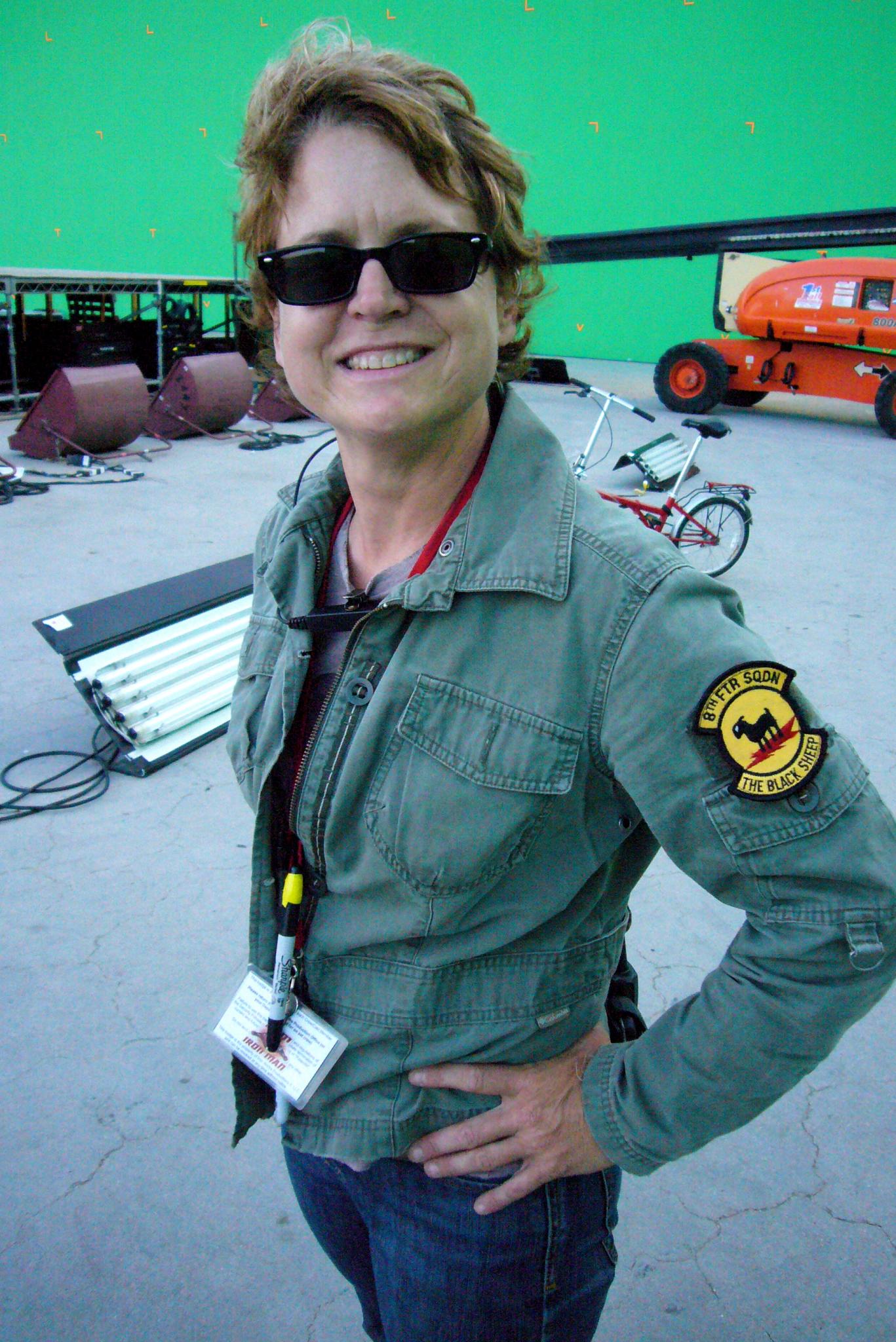 Simone Perusse, rigging DMX/Dimmer Tech extraordinaire, Sepulveda Basin Dam, 2009, Photo by Bauman crew