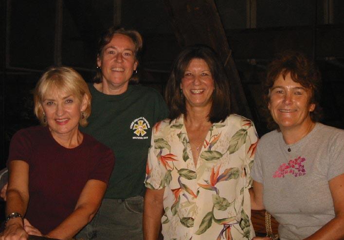 Jane Krueger, Karen Weilacher, Elissa Lynn, Christina Stallard, 9/2004 (Photo by Karen Weilacher)