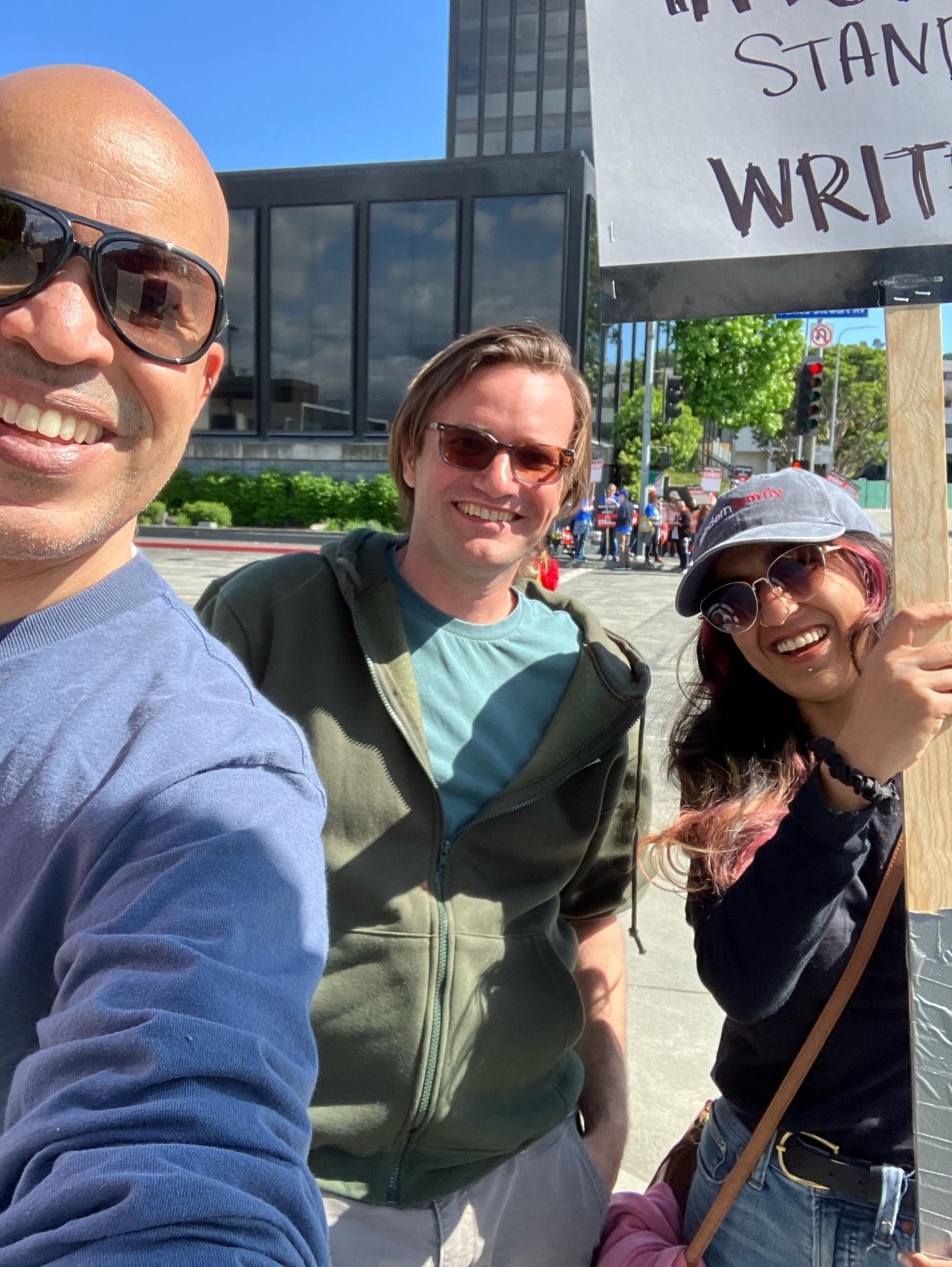 L-R Malakhi Simmons, Dustin Blankenship, IATSE Local 44, and Rachel Dusa, IATSE Local 600.