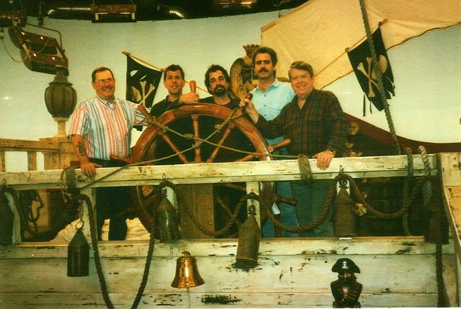 Russ Hopton, Gary Mayer, Ben Batzdorff, Paul Vakay, Doug Mathias,  1997 (Photo by Doug Mathias)