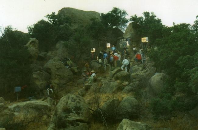 Gaffer- Ron McLeish, BB- Doug Mathias, TV Series, Iverson&#039;s Ranch, Santa Susana Mountains, 1972 (Photo by Doug Mathias).