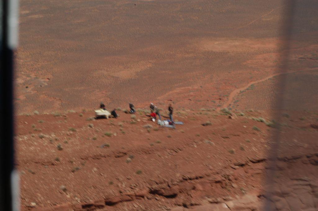 In Monument Valley working on a Russian music video on top of Castle Rock over 1000&#039; high, April 2008.