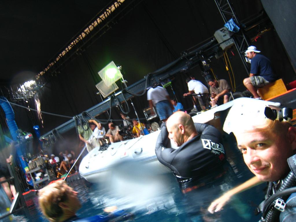 An underwater scene for &#039;Monk&#039; shot at the Warner Ranch pool, 2008 (Photo courtesy Devik Wiener)