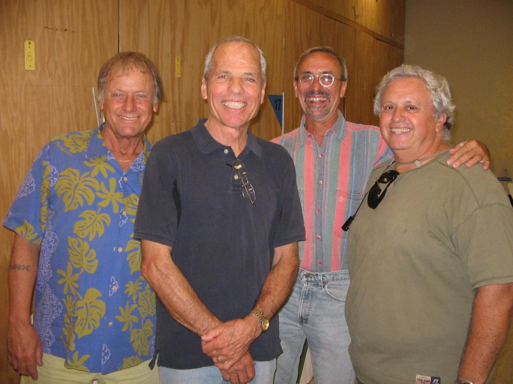 Dave Pondella Retirement Party Norman Lang, Dave Pondella, unk., Frank Valdez, (Photo by Karen Weilacher)