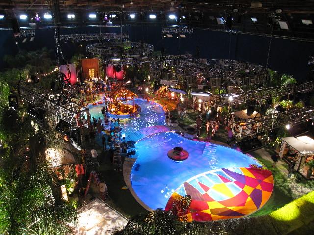The retreat re-created on stage, Universal Studios, 2009 (Photo by Bauman Crew)