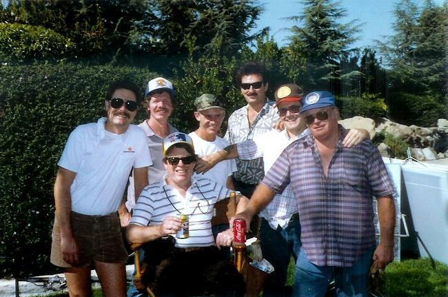 Jim Wirosko, Doug Yonker, Mike Coltas, Eric Calas, Russ Hopton, Bob Ramsey, (seated) Doug Mathias, 1987 (Photo by Doug Mathias)